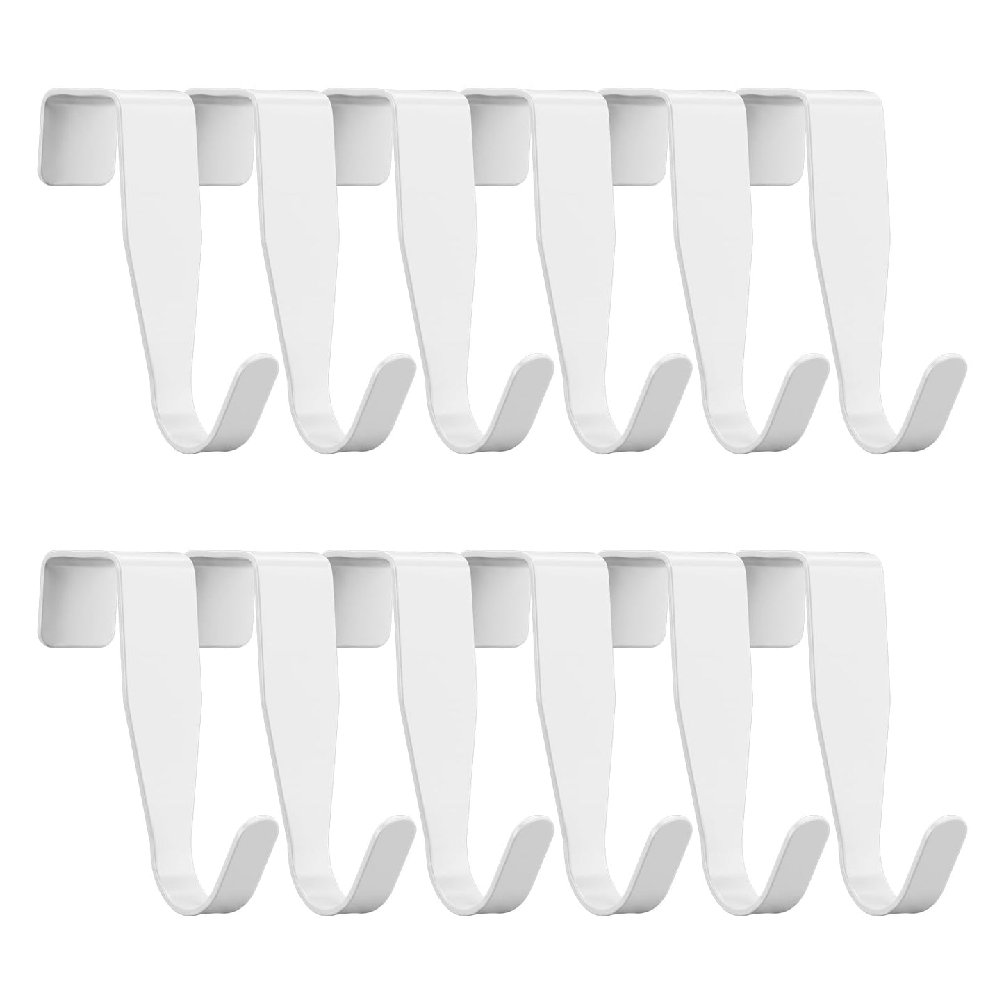 Classicseali Pack of 12 Door Hooks for Hanging, Door Hooks, White, Durable