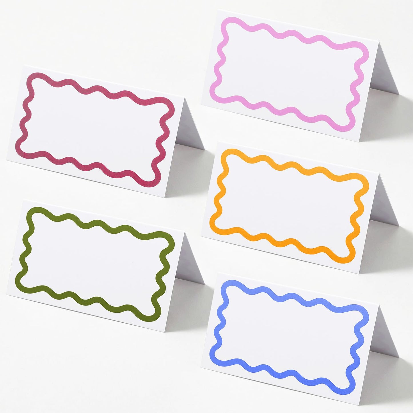 Elegaperma 100pcs Name Cards for Table Setting, Colorful Table Name Cards