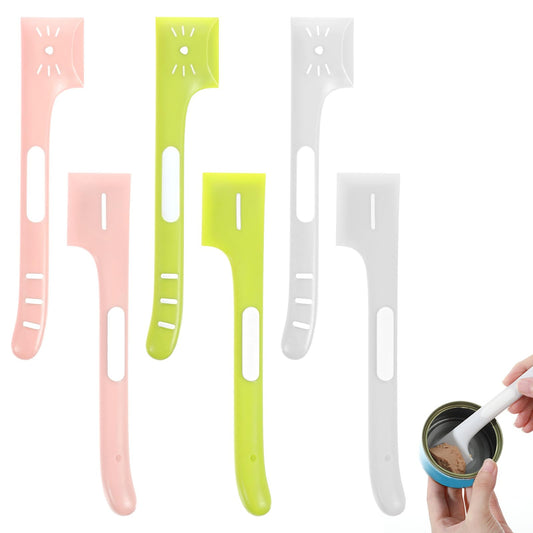Classicseali 6PCS Cat Food Spoon, Cat Wet Food Spoon, Easy to Clean Cats Foods Spoon for Wet Foods, for Cats and Dogs Feeding Wets,3 Colors