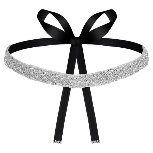 Classicseali Rhinestone Belts for Women,Rhinestone Belt for Formal Dress, Fashion Sparkly Belts for Women, Bridal Belt for Wedding Dress,for Denim Skirt, Women's Accessories Decoration,Black