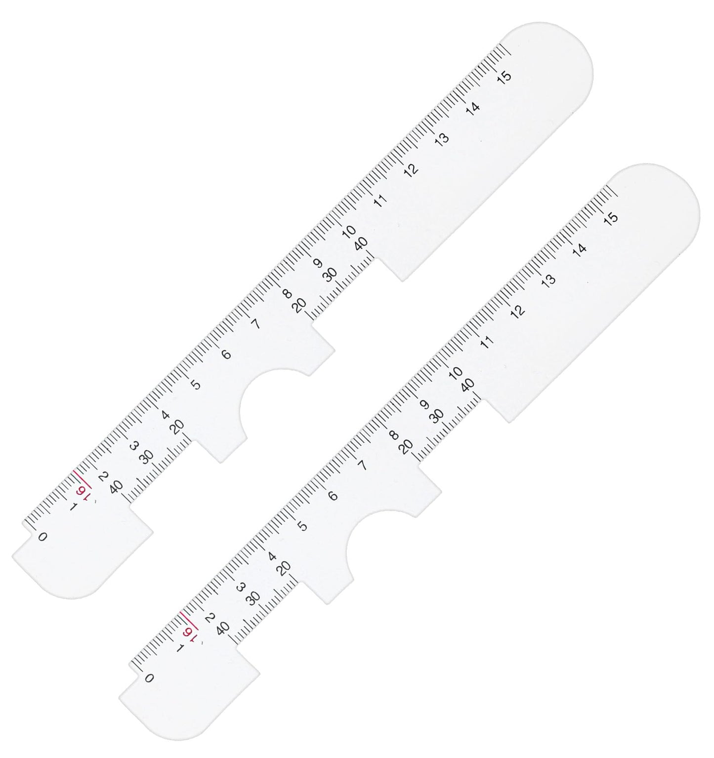 4 Pcs PD Ruler for Eyeglasses, Plastic Pupillary Distance Ruler, White