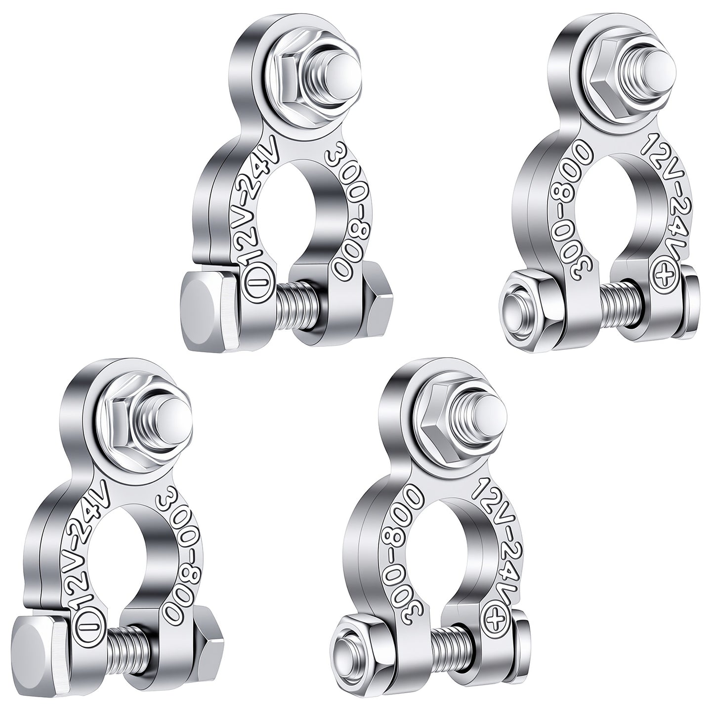 Elegaperma 4Pcs Car Battery Terminals, Battery Terminal Connectors