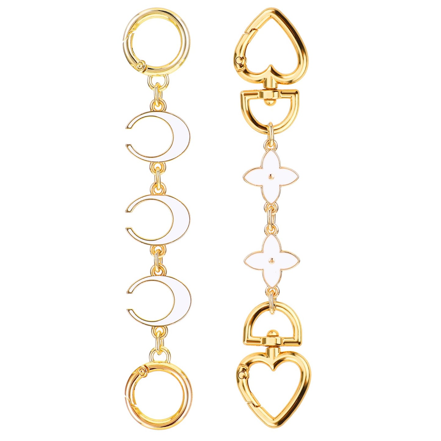 oruola 2pcs Purse Strap Extender for Handbags,Purse Strap Extender Chain,Bag Extender Chain,Chain Purse Replacement Strap,Bag Charms for Handbags,Purse Making Supplies