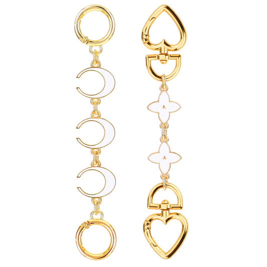 oruola 2pcs Purse Strap Extender for Handbags,Purse Strap Extender Chain,Bag Extender Chain,Chain Purse Replacement Strap,Bag Charms for Handbags,Purse Making Supplies