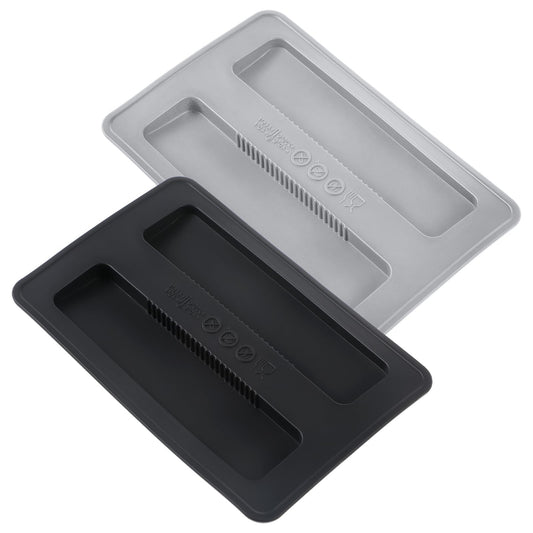 Classicseali toaster cover, 2 Pcs Silicone Toaster Covers, 2 Slice Toaster Cover for Bread Maker, Toaster Covers 2 Slice Wide Slot, Black and Grey Toaster Appliances Top Cover