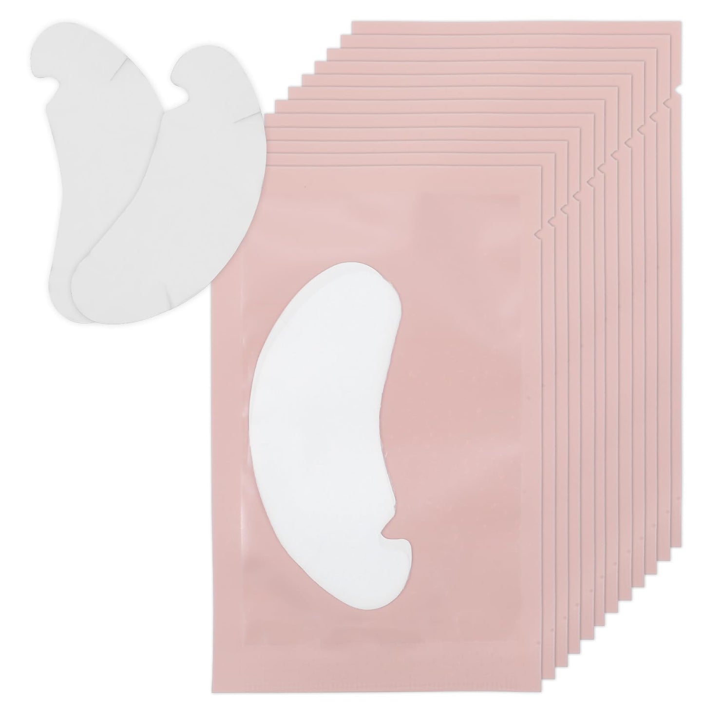 Classicseali 50 Pairs Eyelash Extension Pads, Eye Pads for Eyelash Extension, Eyelash Sheets for Salon and Home Eyelash Lifting for Dyeing, U Pads Eyelash Extensions (Pink)