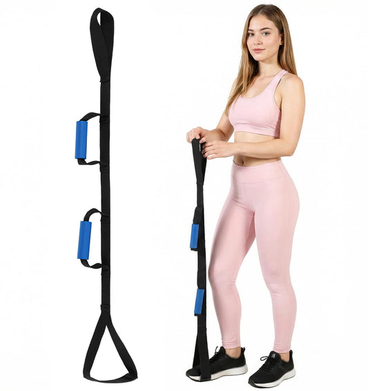 Leg Lifter for After Knee Surgery, 41 Inch Leg Puller Strap with Soft Hand Grips & Foot Loop, Mobility Aid for Hip Knee Recovery, Get in and Out of beds, Cars and wheelchairs
