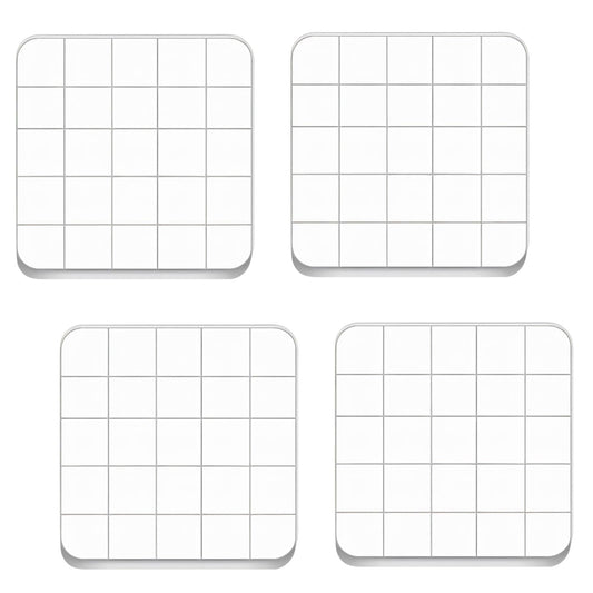 Classicseali 4PCS Acrylic Blocks for Stamping, Square Acrylic Blocks for Stamping, with Grid Lines, Clear Stamp Block, for DIY Crafts, Scrapbooking, Card Making, Decorations and Stampings Projects