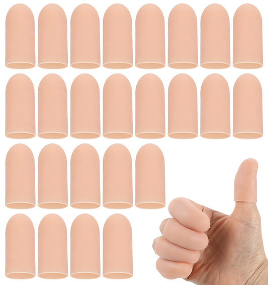 25 Pcs Silicone Thumb Protector Covers, Reusable Thumb Covers for Wounds