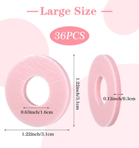36 Pcs Corn Caps, Callus Pads, Self-Adhesive Corn Pads for Feet, Women & Men Toes and Feet Keep Friction from Shoes, Pink (Large Round)