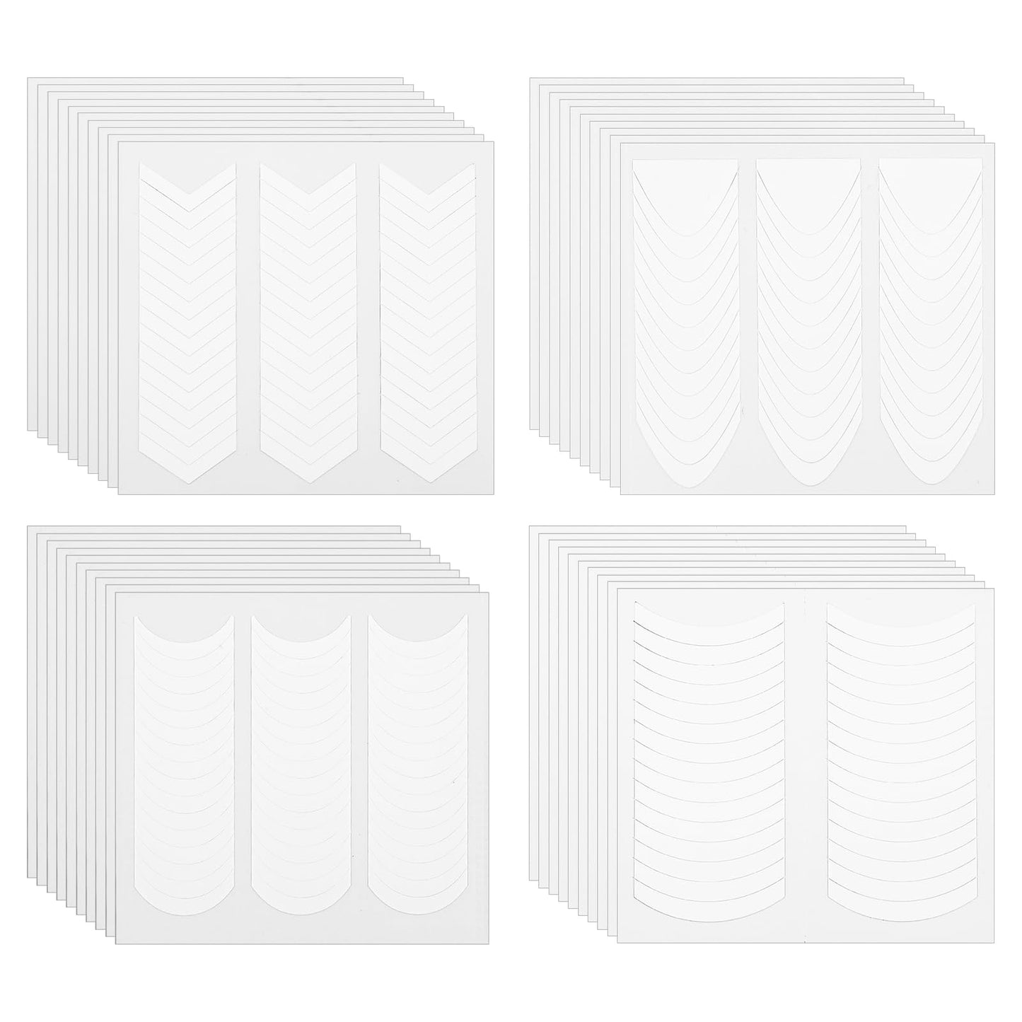 Classicseali 1620 Pieces French Nail Stencils Manicure Stencils Nail Art Stickers Manicure Nail Art Stickers