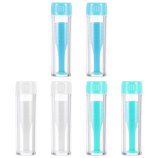 Oruola 6pcs Contact Lens Remover,Soft Contact Lens Remover Tool,Hard Contact Removal Tool for Rgp and Scleral Lenses,Silicone Eye Contact Lens Plunger Suction Cup,3 Clolors