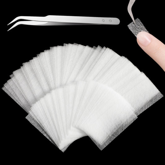 Guduling 120 Pcs Fiber glass Nail Repair Kit,White Fiber glass Nail Wrap