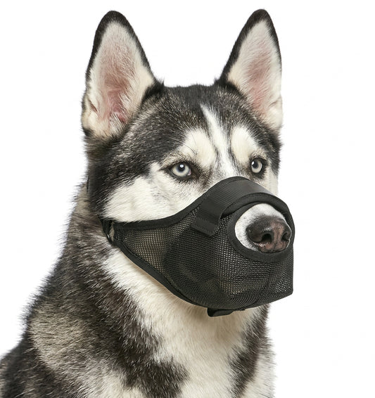 Dog Muzzle Large Breed, Breathable Soft Dog Muzzle Adjustable