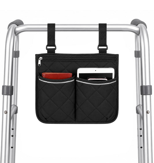 Zimmer Frame Bag, Walker Bags for Folding Walkers Large Capacity
