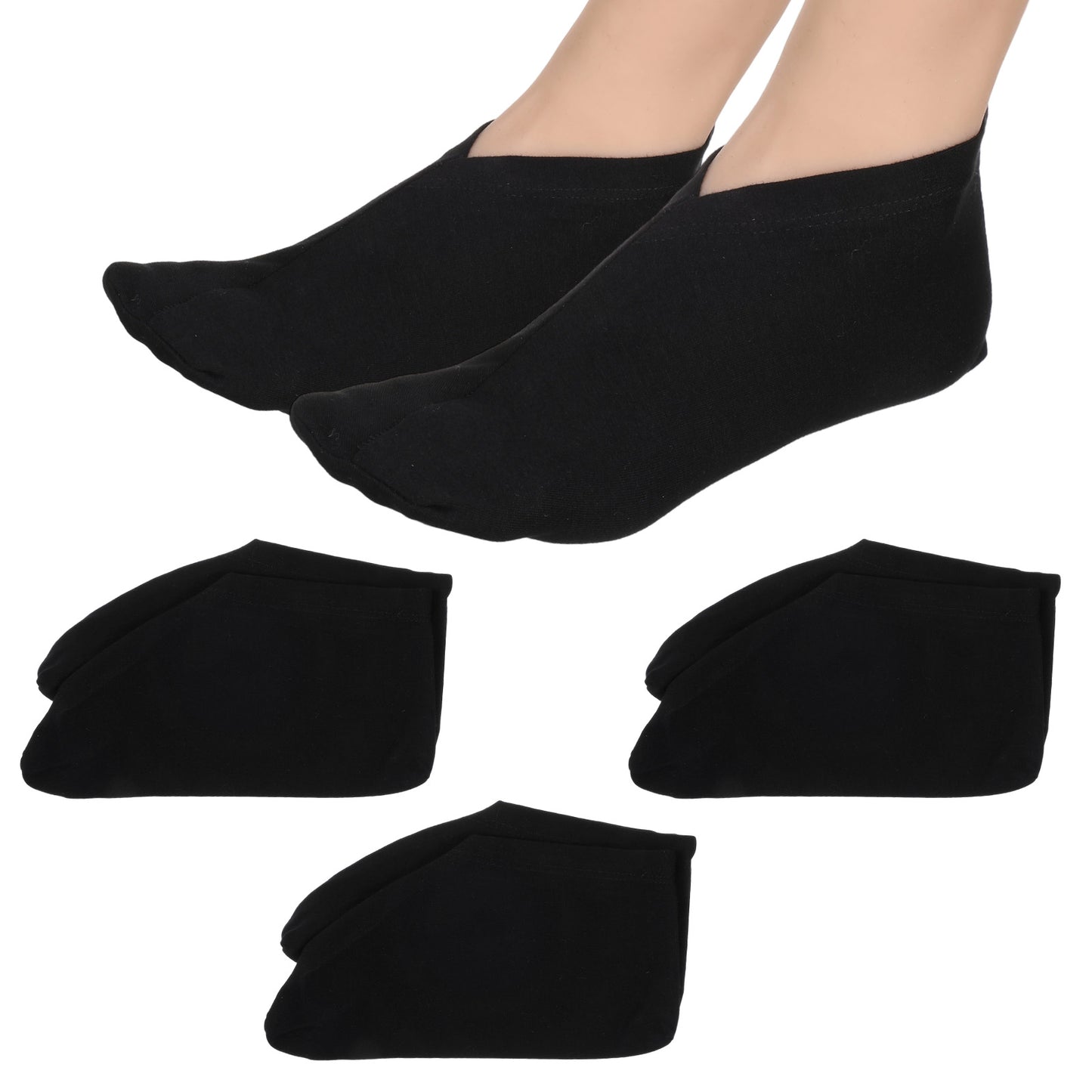 Elegaperma 3pairs Moisturising Foot Socks, Moisturising Socks for Women Enhancing Hydration, Women Men Feets Cracked Repair Exfoliating, Light Cotton Moisture Sock for Cracked Heel Repair