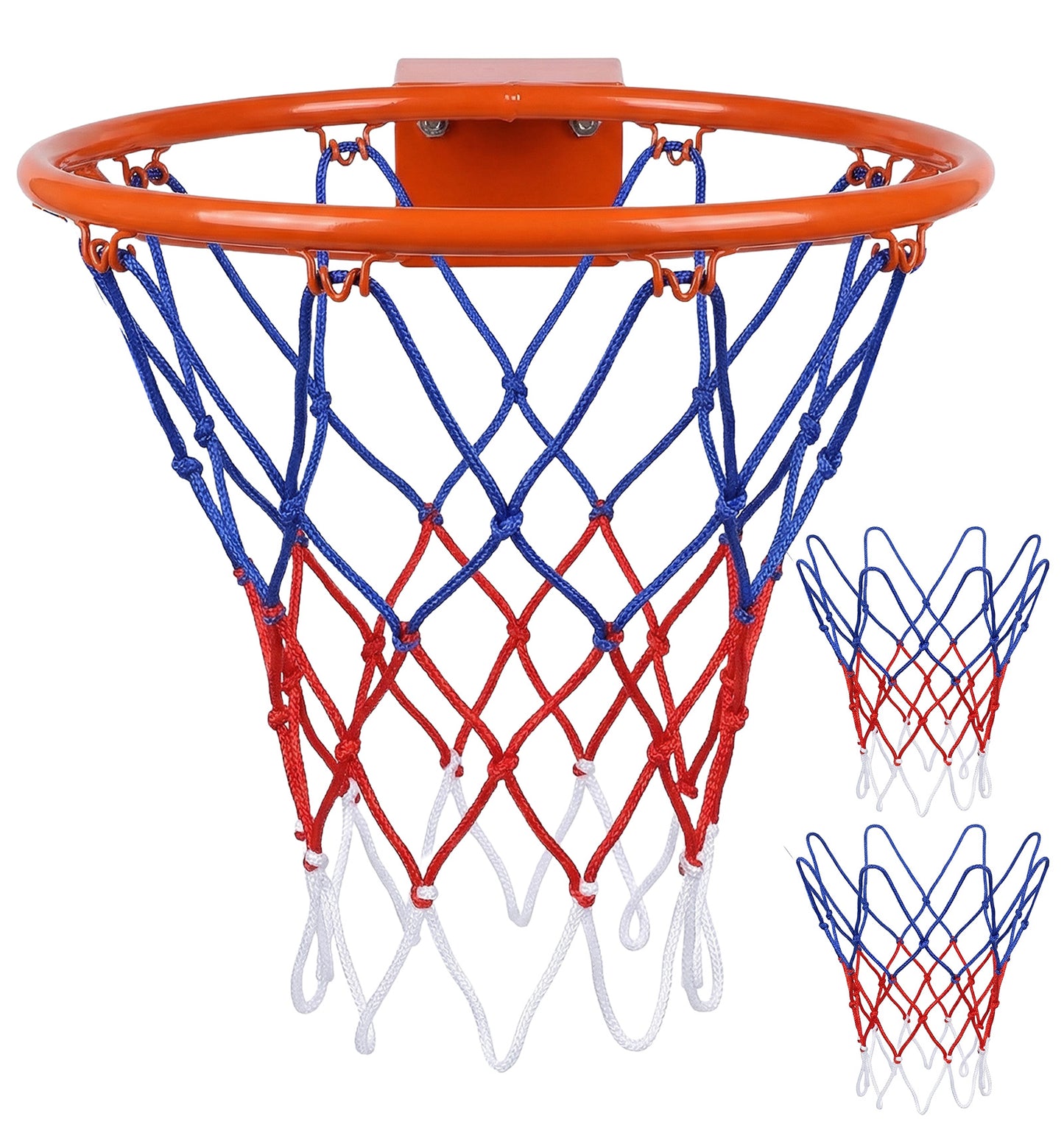 2 Pcs Mini Basketball Net, Replacement Mini Basketball Hoop Net, All-Weather Polyester Net for Indoor Mini Hoop, Door Basketball Game, Desktop and Toy Hoop Accessories
