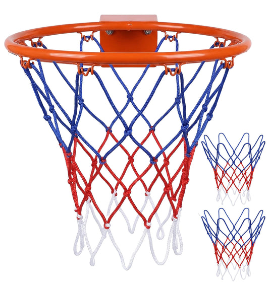 2 Pcs Mini Basketball Net, Replacement Mini Basketball Hoop Net, All-Weather Polyester Net for Indoor Mini Hoop, Door Basketball Game, Desktop and Toy Hoop Accessories