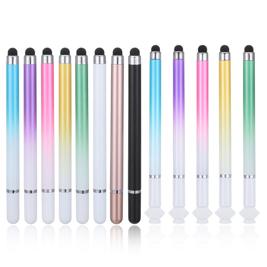 Oruola 13pcs Stylist Pens, Disc Silicone Head Double-Ended Pen for Tablet, Multi-Color Touch Screen Stylus, High Sensitivity Computer Pens for Touch Screen Compatible with All Touch Screens
