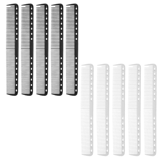 Guduling 10 Pcs Comb for Hair Cutting,Heat Resistant Comb Professional for Hair Stylist,Carbon Hairs Cutting Combs, with Fine & Wide Tooth for Precise Haircut for Men & Women
