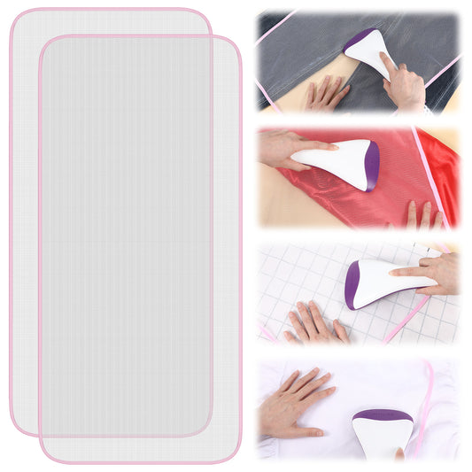 guduling 2 Pack Pressing Cloth for Ironing,Ironing Cloth to Protect Clothes,Clothes Scorch-Saving Iron Protector Insulation Pad,Polyester Mesh Iron Pressing Mat for Easy Irons Sewing(Pink)