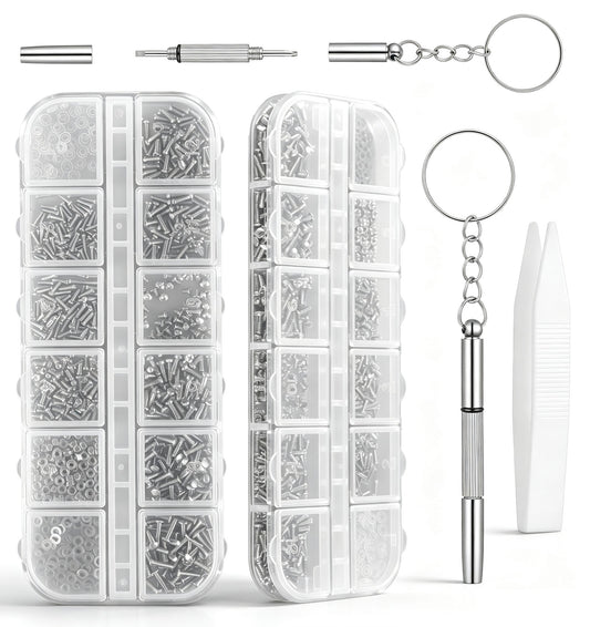600Pcs Glasses Screws, Glasses Repair Kit with Screws and Screwdriver