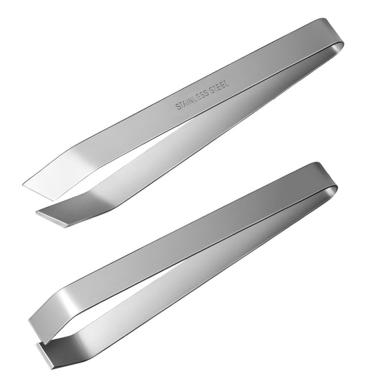 Fish Bone Tweezers, Fish Tweezers 2 Pieces Flat and Slant, Stainless Steel Fish Deboner Tool for Kitchen Cooking Food and Design Styling