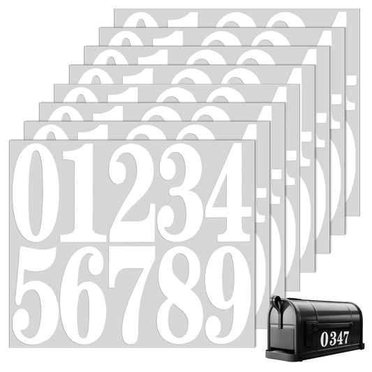 80 Pcs Reflective Numbers for Mailbox, 3 Inch Mailbox Number Stickers Self-Adhesive, Waterproof Vinyl Address Numbers for Outside, Door, Garbage Bins & House