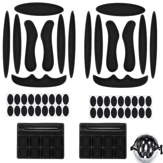 Guduling 2 Set Cycle Helmet Pads,Replacement Helmet Padding,Universal Bike Helmets Pads,for Scooter Skateboard Bike Motorcycle Cycling Sport Helmets