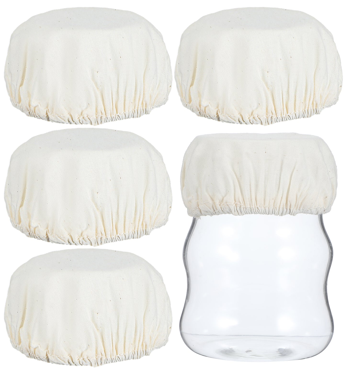 Sourdough Jar Cover, 4PCS Reusable Breathable Sourdough Covers for Proofing, Suitable for Starter Container Wide Mouth Baking Supplies