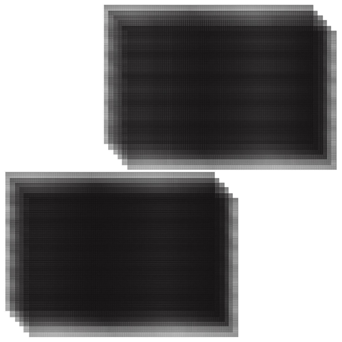 Elegaperma 30pcs Bonsai Pot Mesh, Plant Mesh, 11.8 X 7.8 In Pot Mesh Drainage Screens, Meshs for Plants for Bonsai Terrarium Keep Soil From Flowing Away (Black)