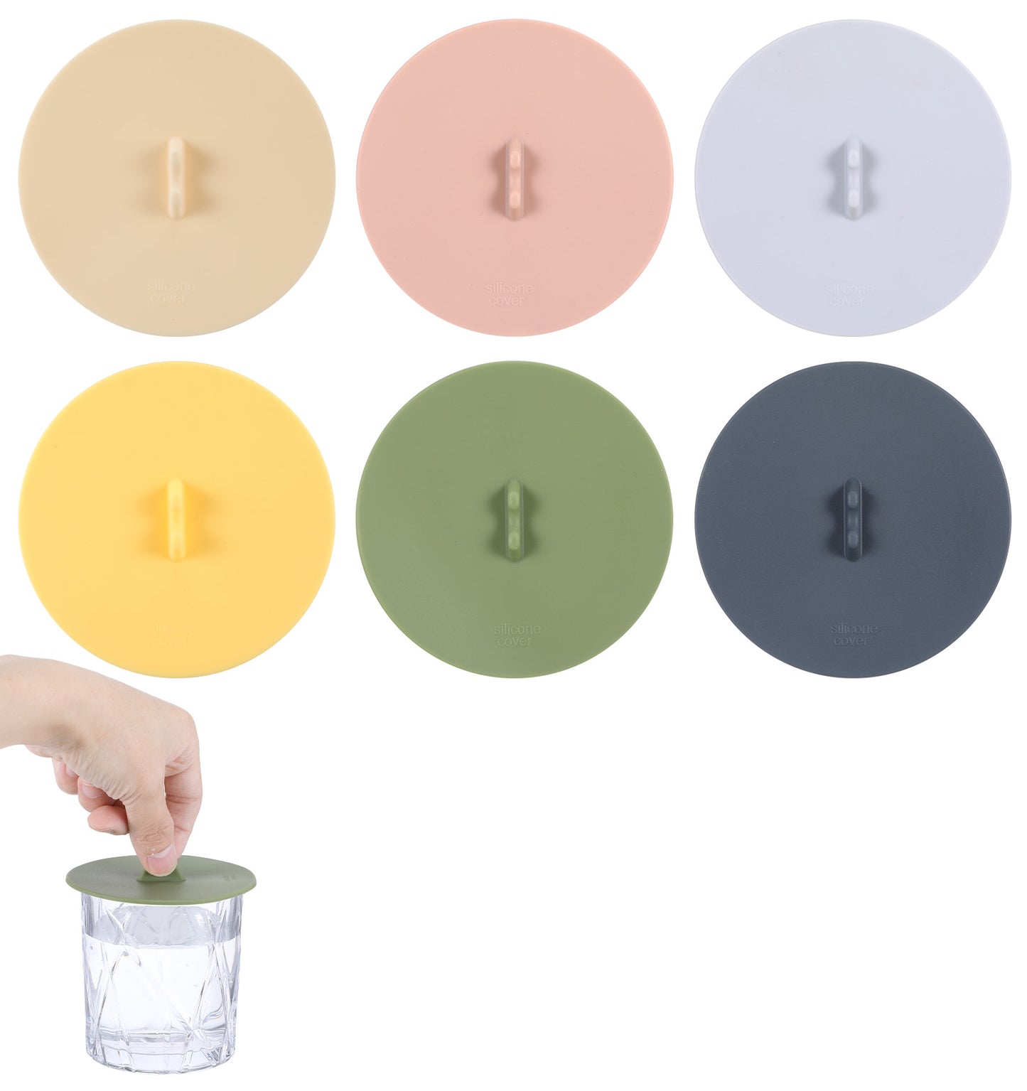 6 Pack Silicone Cup Lids