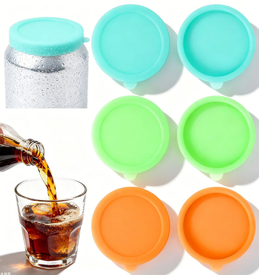 3 PCS Can Lids for Tins, Silicone Can Lids Soda to Keep Fizzy, Reusable Can Covers for Drinks, Coke Beer, Pop Cans, Dust Proof Drink Protectors