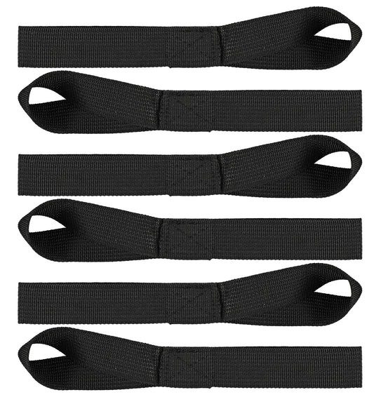 6Pcs Tie Down Straps, 2.5x30cm Strong Bike Rack Straps Black