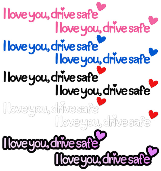 10 Pcs I Love You Drive Safe Mirror Sticker, Car Window & Rearview Mirror