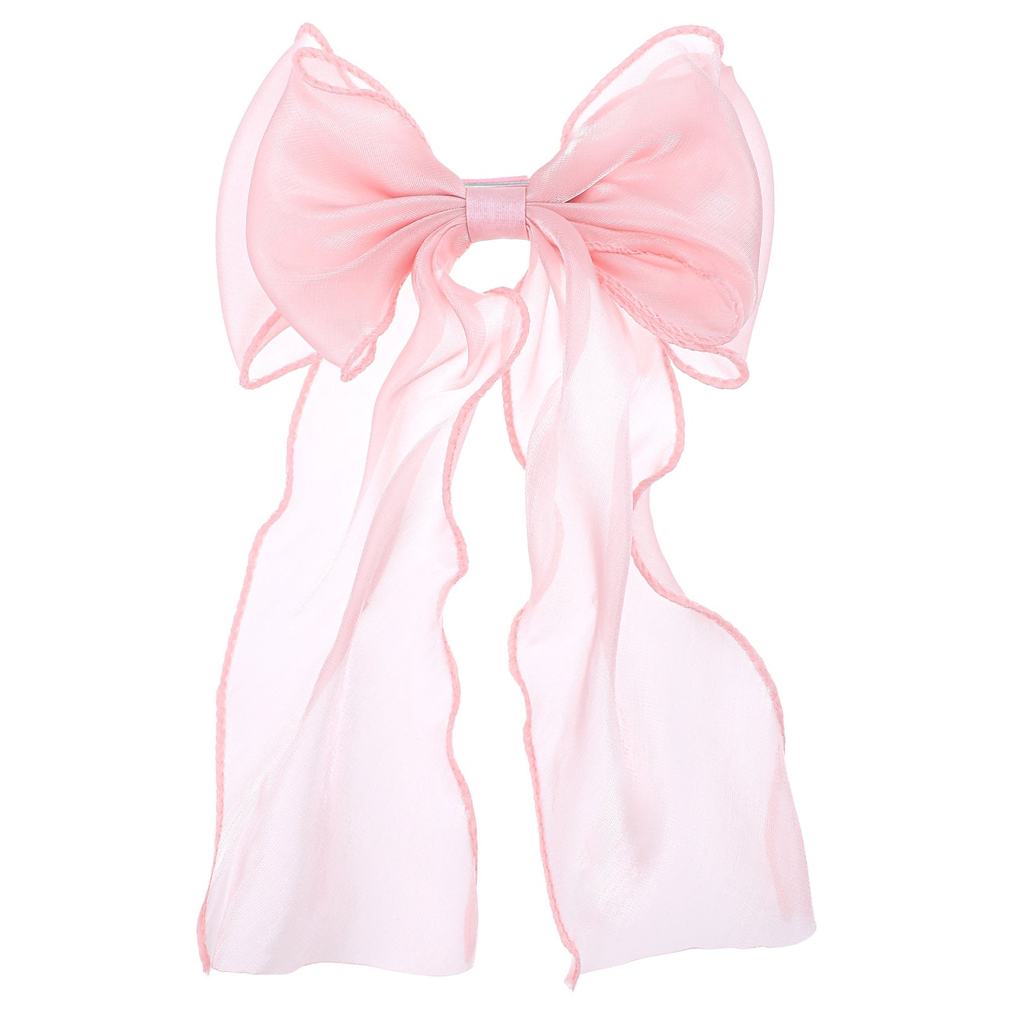 Pink Hair Bows, Large Long Tail Bow Hair Accessory for Women, Designed for Birthday Gifts