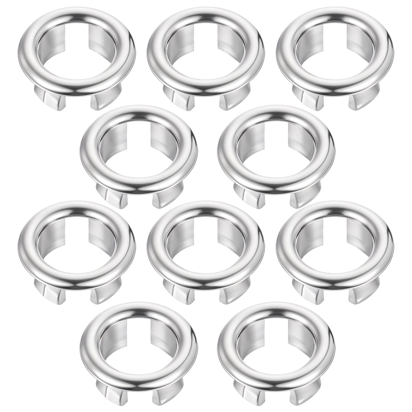 Oruola 10pcs Overflow Sink Hole Cover, ABS Plastic Electroplating Sink Overflow Cover, Bathroom Round Basin Covers Vanity Sink Overflow Cap Small Sink Insert for Kitchen