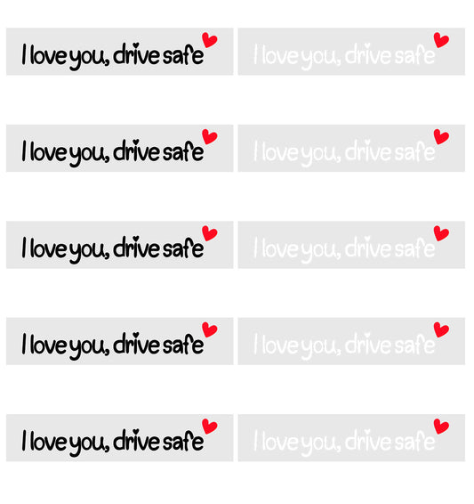 10 Pcs I Love You Drive Safe Mirror Sticker, Cute Car Decals for Women