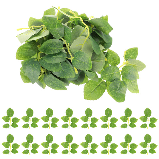 Classicseali 100pcs Artificial Leaves,Reusable Hojas Verdes Artificiales Para Decoracion,Leaf Decor for DIY Wedding Birthday Party Bridal Shower Bouquets Centerpieces Home Decorations