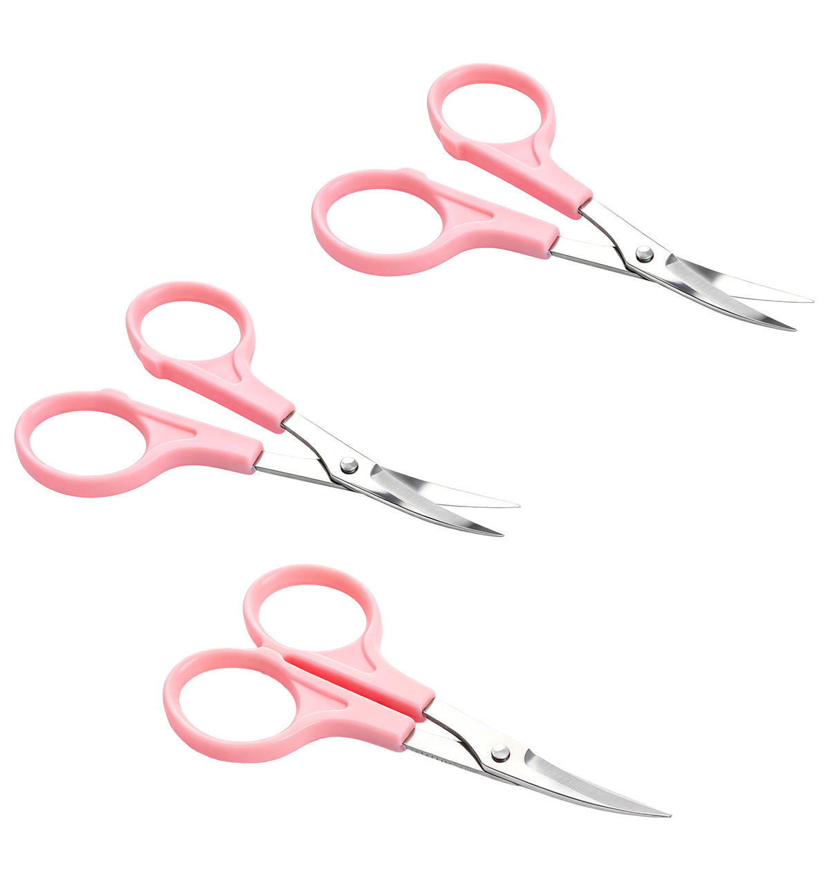 3Pcs Embroidery Scissors Curved, 3/4" Small Curved Scissors High‑Precision