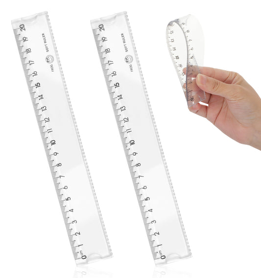 2 Pcs Bendy Ruler, Flexible Ruler, 12 Inch Bendable
