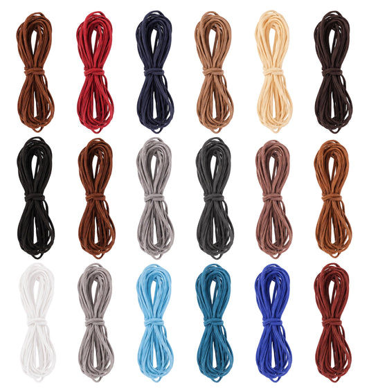 18 Rolls Leather Cord, Leather String for Jewelry Making, Soft & Durable