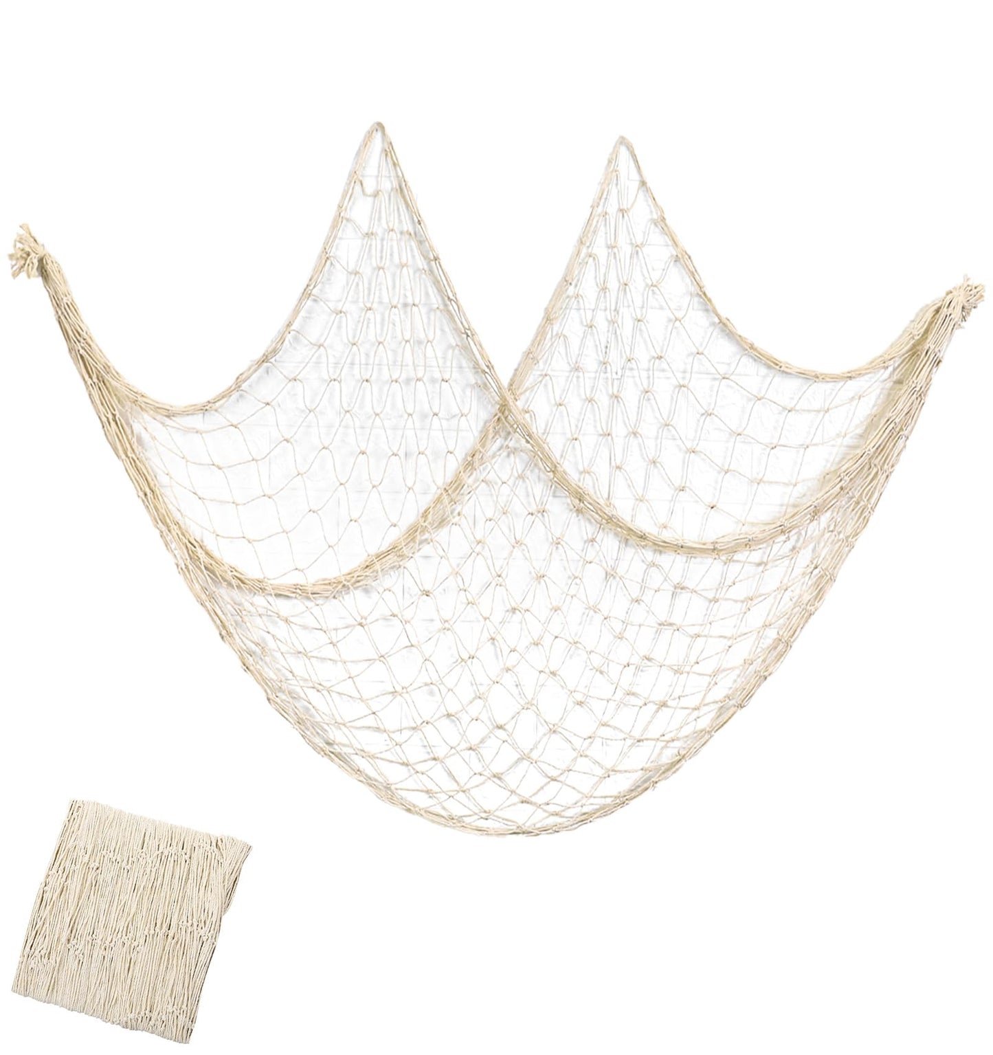 ValueBargain Decorative Fishing Net, 80 x 40 Inch Ocean Party Decorations, Nautical Fish Net Table Runner for Ocean Themed bedroom, Bathroom, Beach Themed Party Decorations