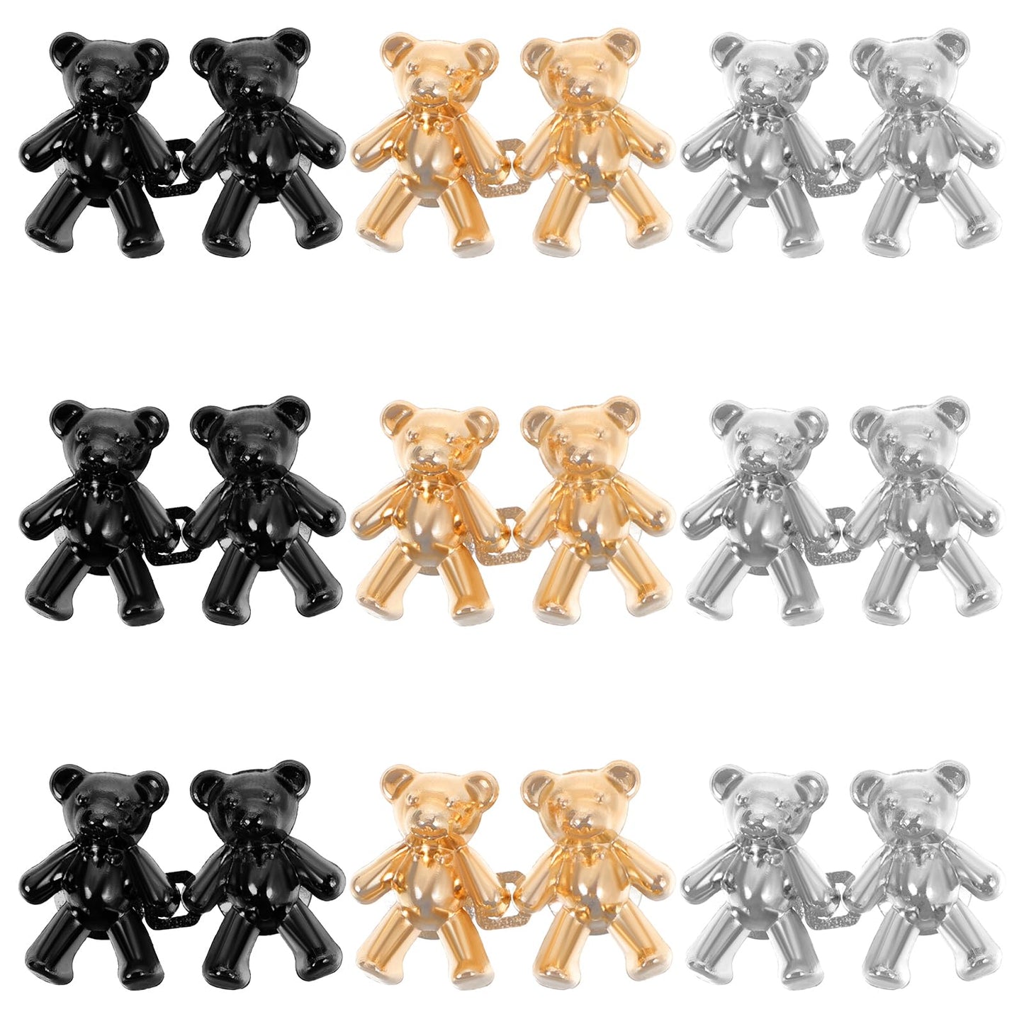 Classicseali 9 Pairs of Trouser Waistband Tighter, Make Trousers Tighter Clip, Button Trousers, Trouser Waistband Extension, Decoration Accessories, Waist Buckle for Jeans, Skirts, Dresses (Gold