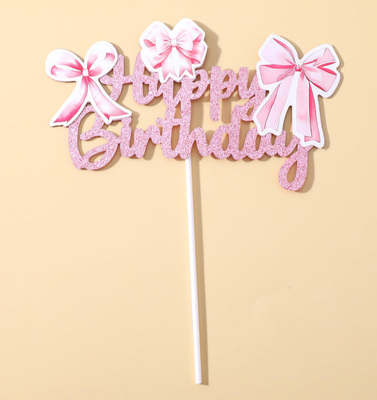 Bow Cake Topper, Bow Cake Decorations, Coquette Birthday Decorations, Girls Women Princess Party Supplies
