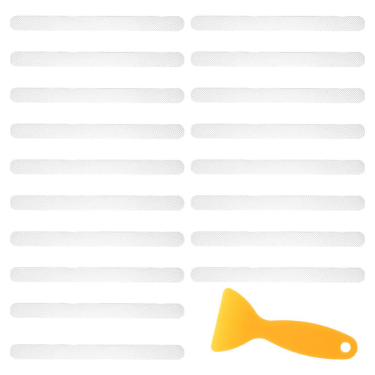 oruola 40pcs Non Slip Bath Stickers,Anti Slip Bathroom Stickers,High Adhesive PEVA Safety Strips for Bathtub,Shower,Stairs,Transparent Non Slip Stickers with Scraper (2cm x 20cm)