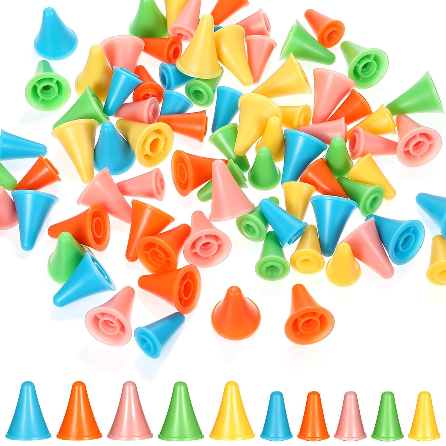 Elegaperma 80 Pieces Mesh Stoppers Small Knitting Needle Stopper Silicone