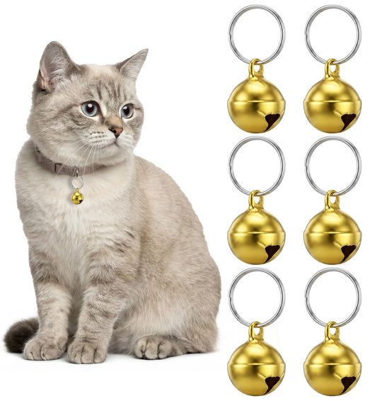 6 Pcs Cat Collar Bell, Cat Bells Small Bell for Dog Collar Pet Jingle Bells