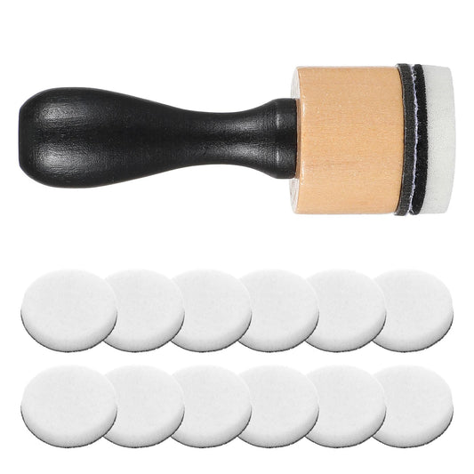 Guduling 13 Pcs Mini Ink Blending Tool,Ink Blending Brushes and 12 Pcs Replacement Refill Sponge Domed Foam Pads Art Supplies for Scrapbooking Painting Drawing Art Supplies Distressing