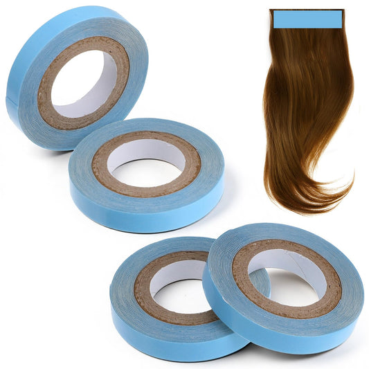 Guduling 4 Roll Wig Tape Double Sided Ultra Hold Waterproof, 9.84 Feet Lace Tape for Wigs Waterproof, Lace Front Tapes for Wigs, Hair Extension Tapes Roll for Hairpiece & Wig Hair Extension (0.8cm)